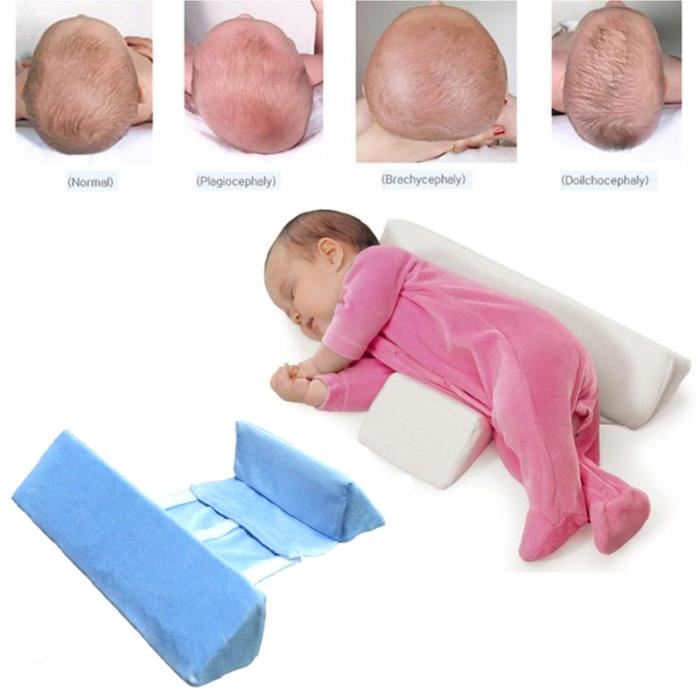 Coussin Anti Tête Plate Pour Bébé - Coton Bio Doux, Lavable, Pour Nouveau-né 0-12 Mois